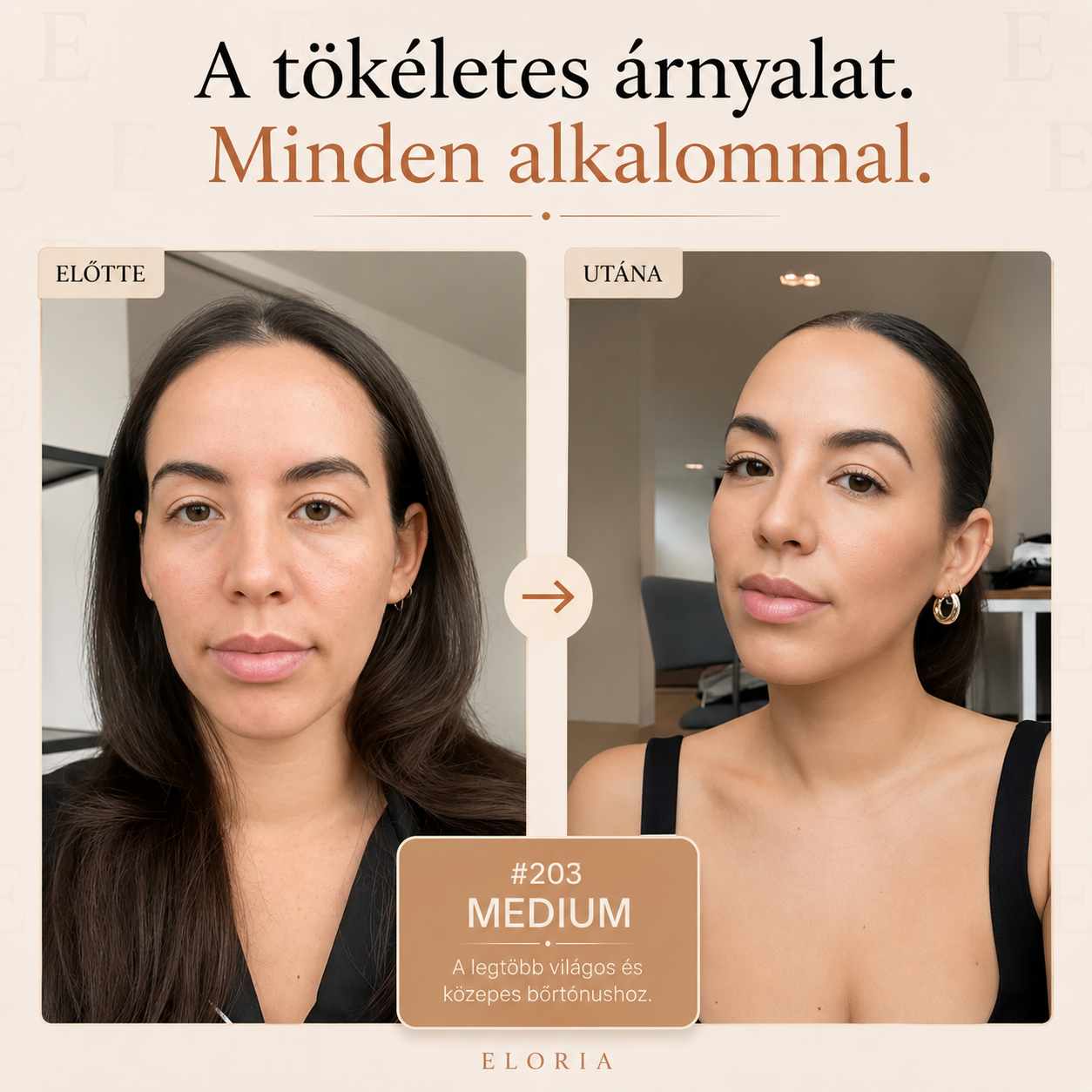 ELORIA SkinMatch™ - Bőrtónushoz alkalmazkodó alapozó stick (1+1)