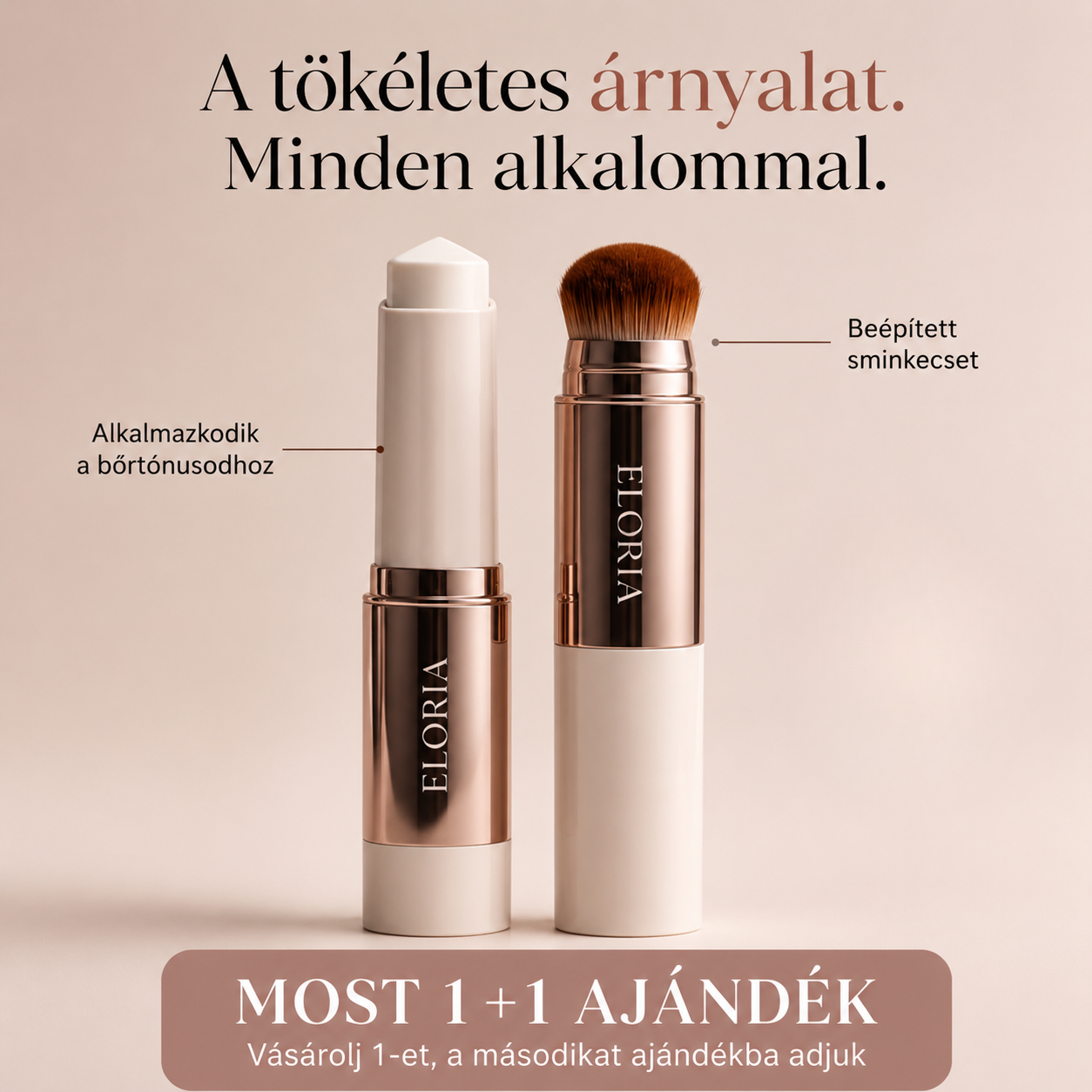 ELORIA SkinMatch™ - Bőrtónushoz alkalmazkodó alapozó stick (1+1)